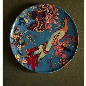 Anthropologie House of Hackney Peacock Stoneware Plate New in Box